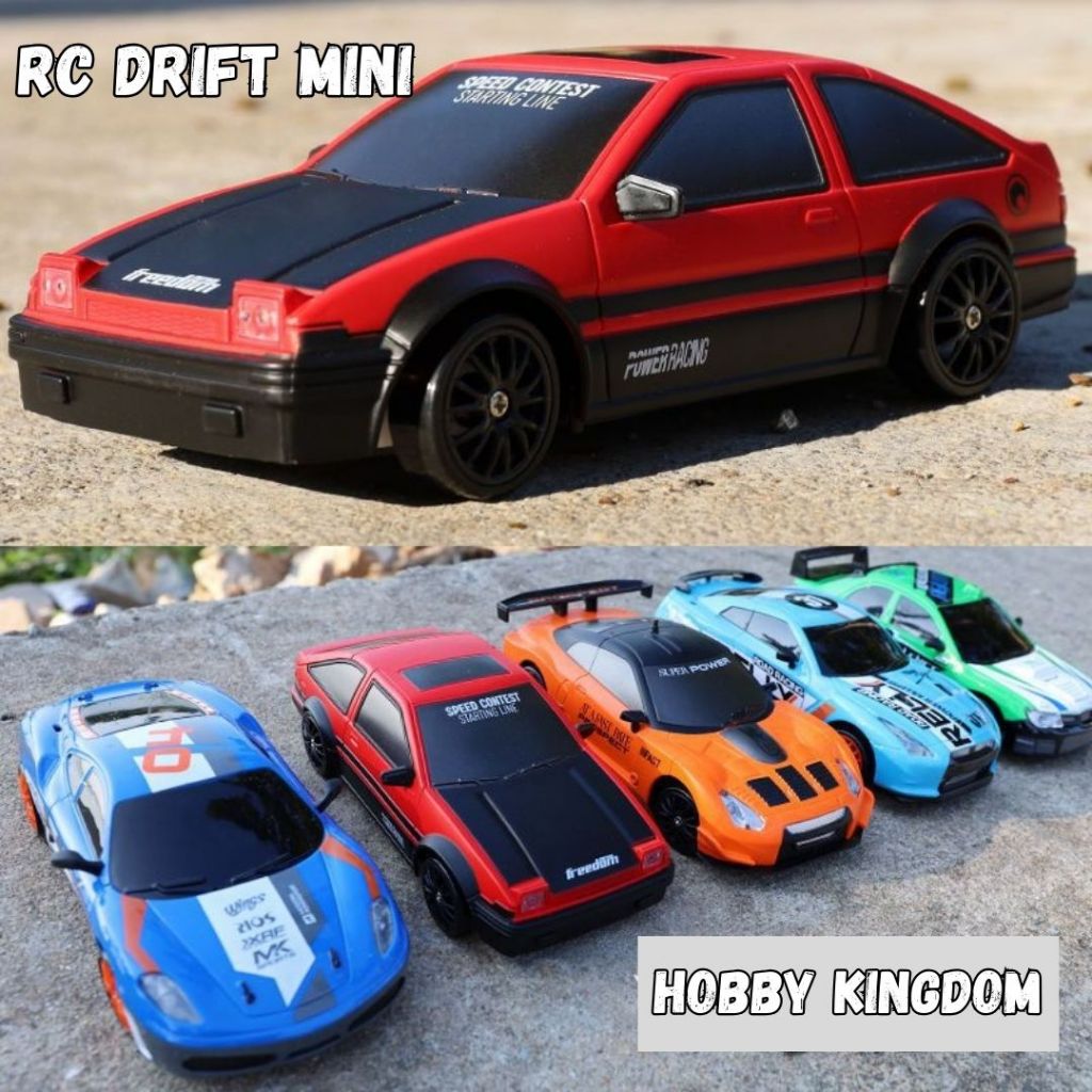 Mobil RC Drift Mini Huangbo GTR 4WD High Speed HB Toys 1:24 2.4G 20KM Mainan Anak