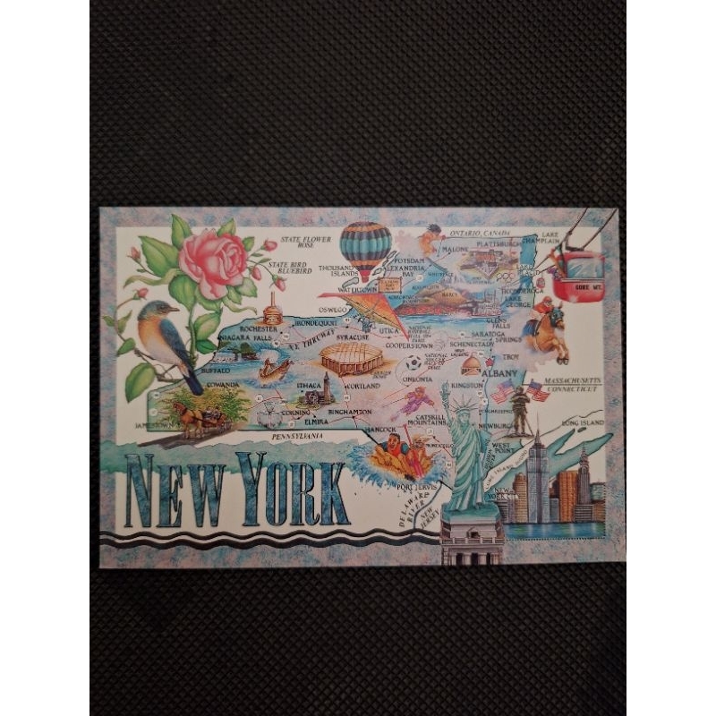 

kartu pos peta amerika/new york map postcard