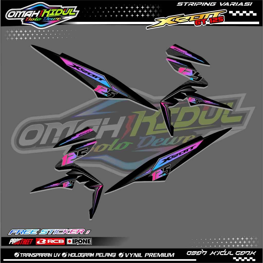 STRIPING VARIASI YAMAHA XEON GT 125 / STICKER LIST MOTOR YAMAHA XEON GT 125