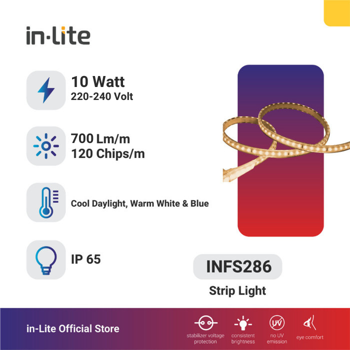 InLite Lampu LED Strip Light INFS286 5 Meter Gratis Aksesoris