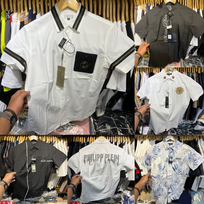 [ BISA COD ] KEMEJA IMPORT PRIA MIRROR QUALITY VVIP BRANDED ( kemeja import pria , kemeja pria brand