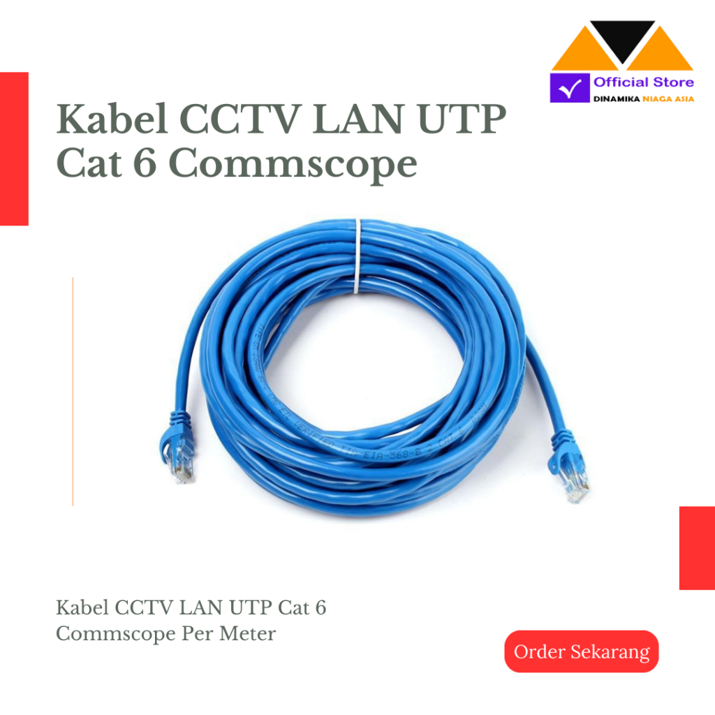 Jual Kabel UTP Cat 6 Commscope Per Meter - Kabel Jaringan LAN