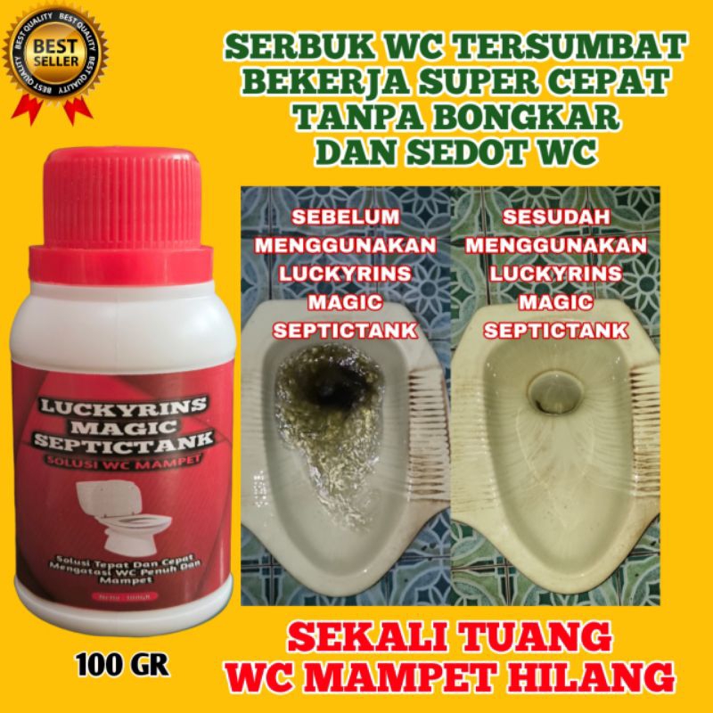 SERBUK OBAT WC MAMPET PENUH TANPA SEDOT WC