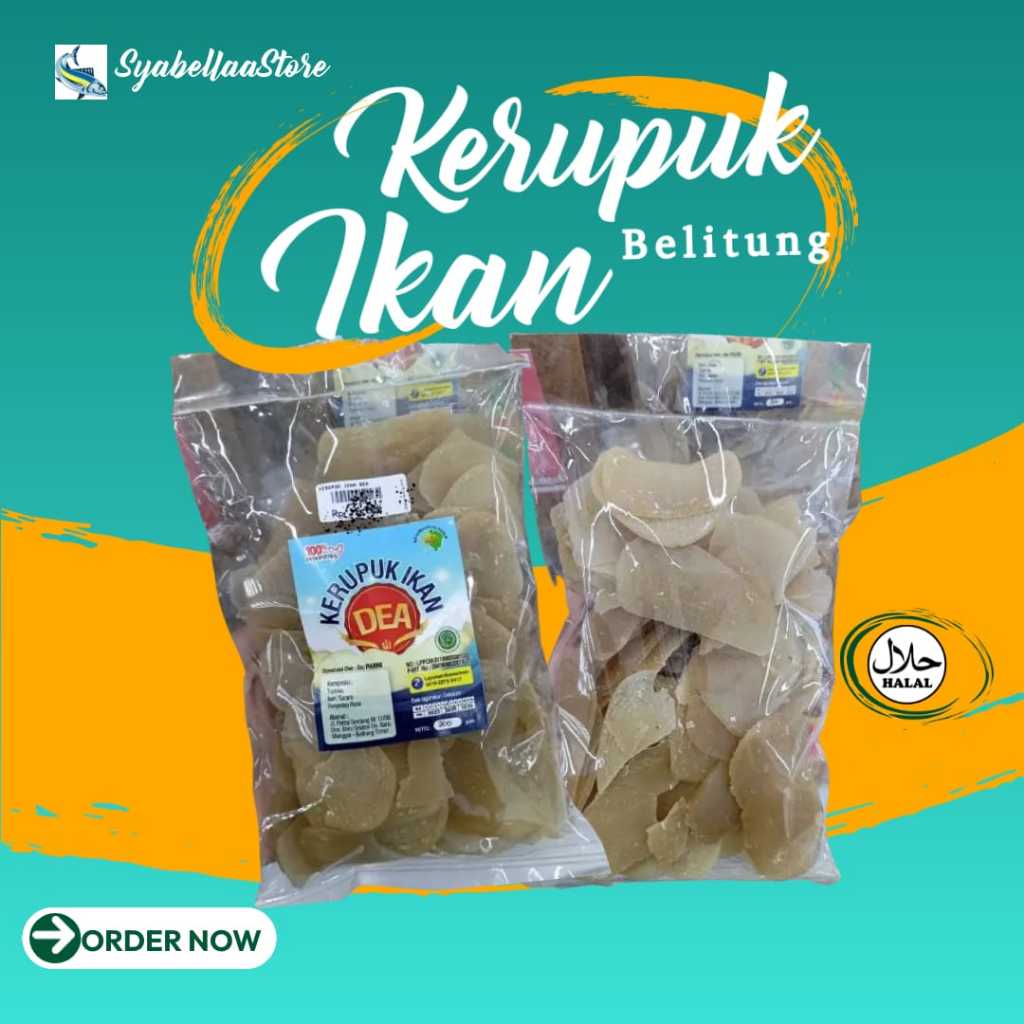 

Oleh oleh Belitung/Kerupuk Ikan (Mentah)/Siap goreng