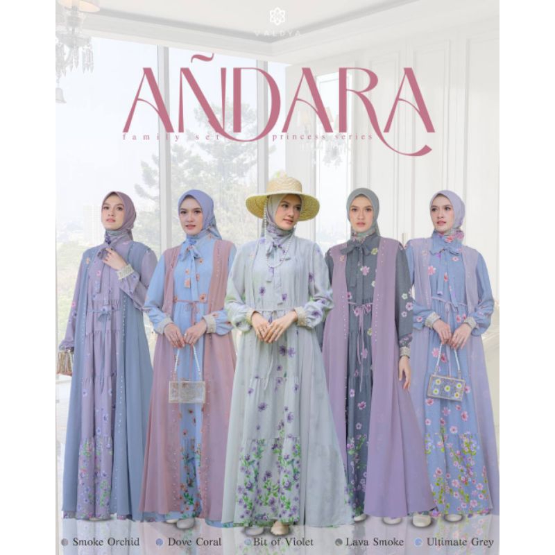DRESS ANDARA ROYAL FAMILY BY AHZARAYY X VALDYA/IEDSERIES 2025/FAMSET LEBARAN 2025