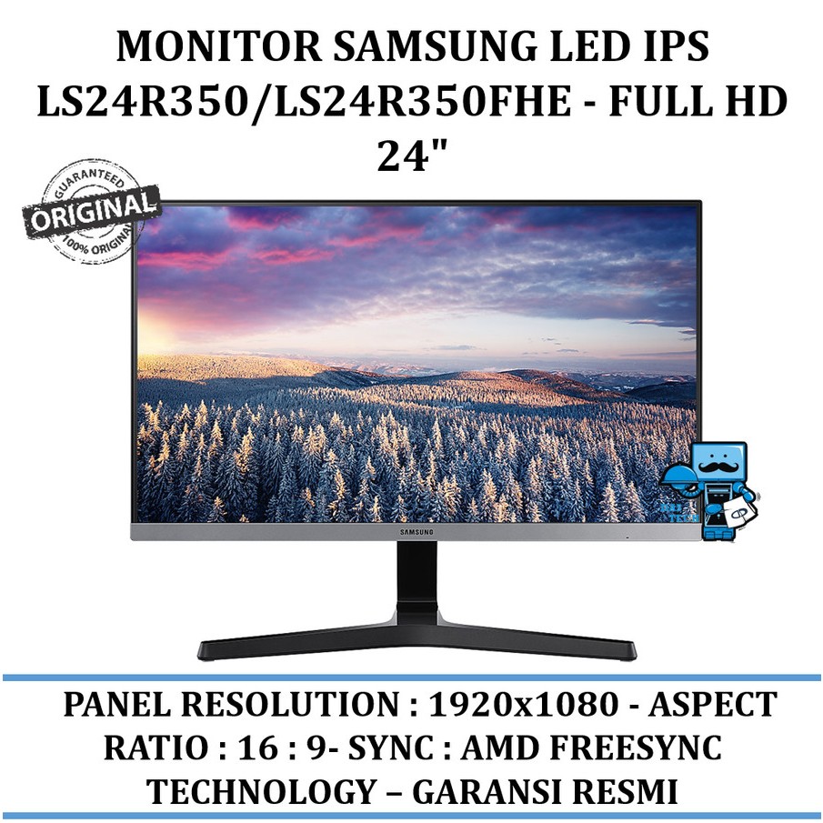 Monitor Samsung Led Ips Ls24r350/Ls24r350fhe - Full Hd 24" - Original