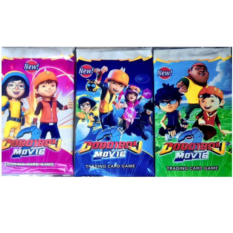3 Pack Beda Cover Kartu Boboiboy Galaxy Fusion Hologram Cinematik Kartu Langks