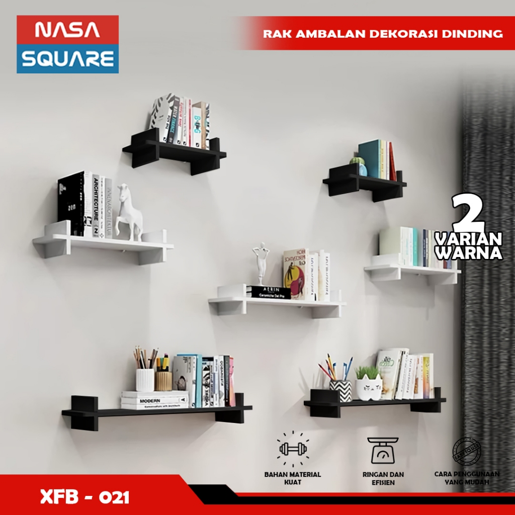 Rak Penyimpanan Dinding Kreatif Rak Penyimpanan Lemari Dinding Rak Buku - NASA SQUARE