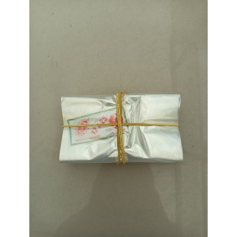 plastik bening ukuran 12x25