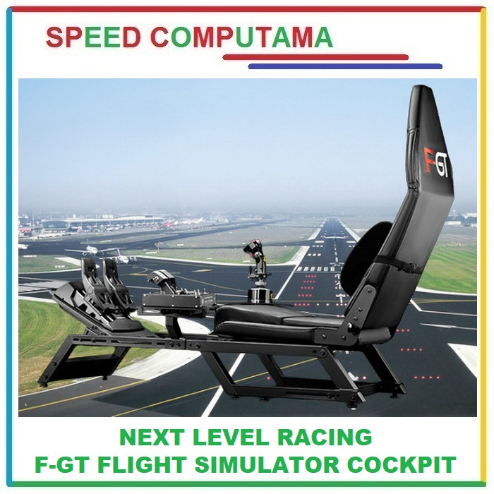 Next Level Racing F-GT Flight Simulator Cockpit Kursi Gaming - Rig Simulator Pesawat Flight Gameseat