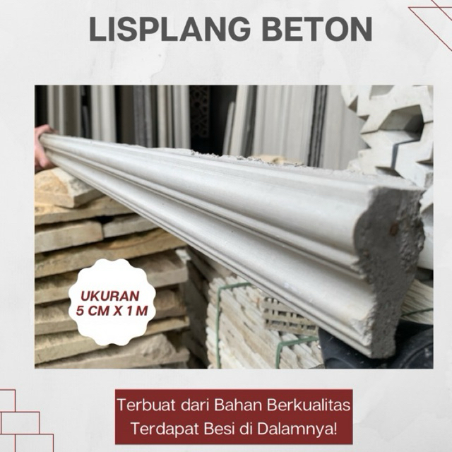 Lisplang beton 5 cm x 1 m | lisplang minimalis, lisplang, lisplang cor beton, lisplang tempel, lis profil, lis profil cor beton, lis, lis beton, lisplang klasik, lis plang, Lis Plang, Lisplang, lisplang grc, Lis profil grc, lisplang grc