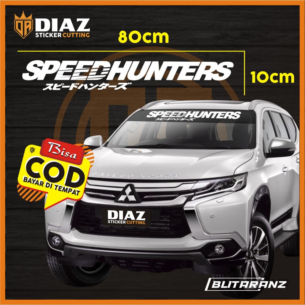 Stiker Cutting Speed Hunter Untuk Kaca Depan Mobil Avanza Luxio Brio Kijang Jazz Grandmax Keren Terb