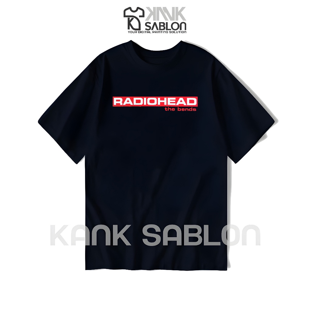 TYPE 36 - KANK SABLON - Kaos BAND "RADIOHEAD" - T-shirt RADIOHEAD - Kaos METAL - Baju ROCK - Kaos Ba