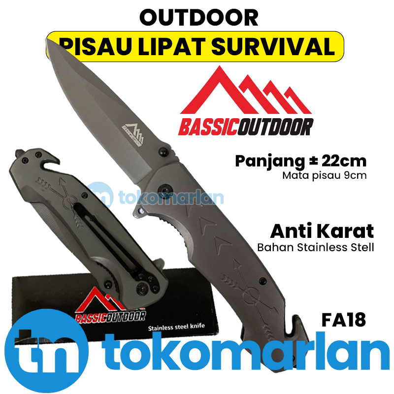 NEW Pisau Outdoor Bassic Outdoor Knifezer CS GO Pointed Head Stainless Stell Anti Karat Lipat Browni