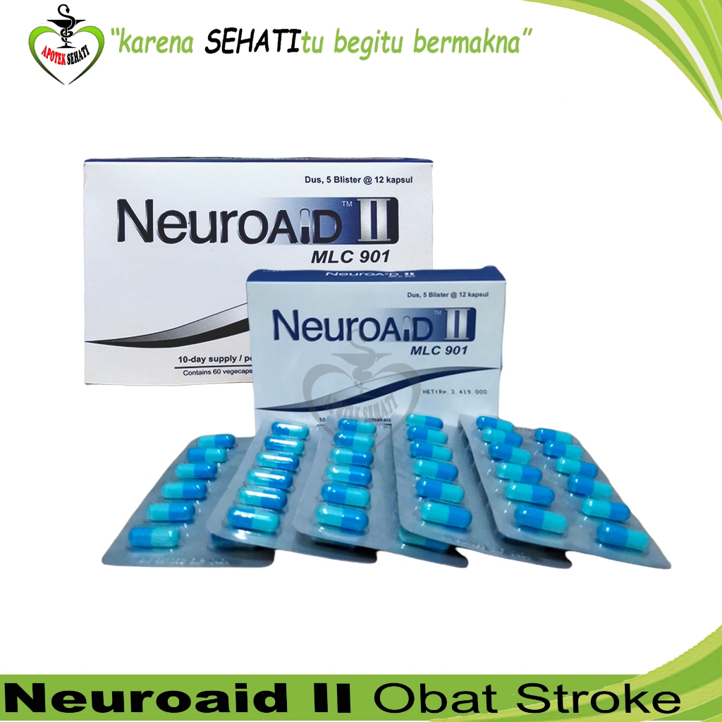 READY STOK NEUROAID II MLC 901 OBAT HERBAL STROKE/ STRIP/ BLISTER
