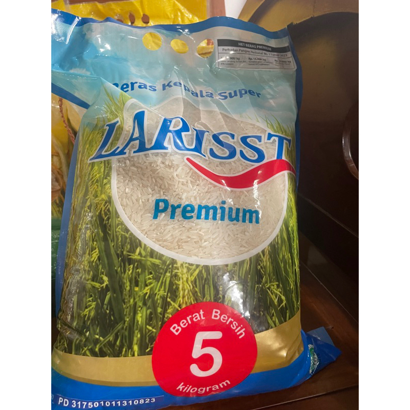 

beras larisst perium 5kg = 6,7liter