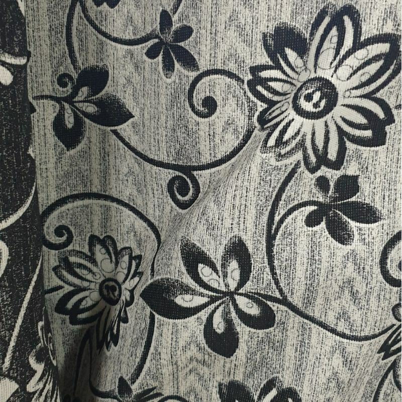 Kain kursi sofa regency chenil bunga floral minimalis modern putih hitam untuk reparasi sofa