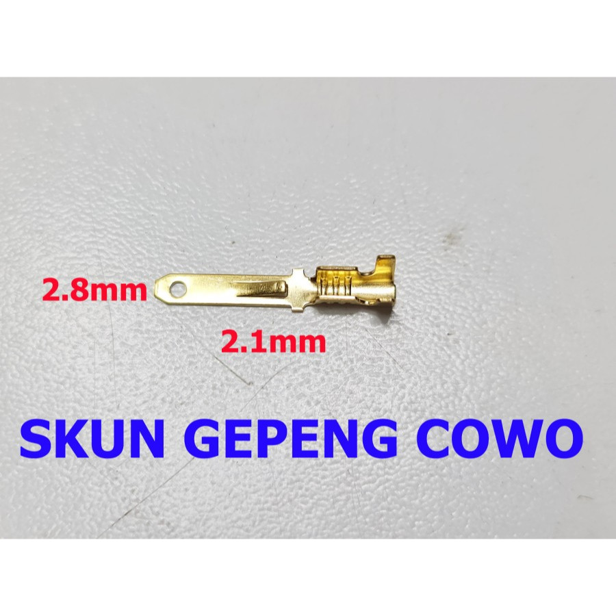 SKUN GEPENG COWO MALE KECIL / SOCKET / SKUN MOTOR / SKUN KABEL