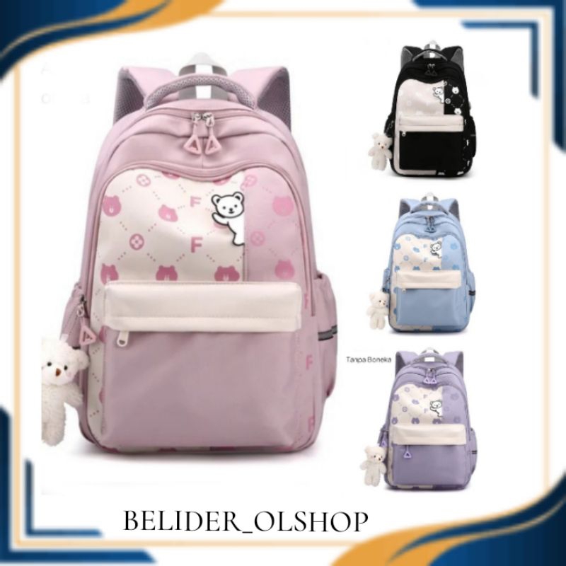 Tas Ransel Kucing Ngintip Backpack Sekolah Anak Perempuan