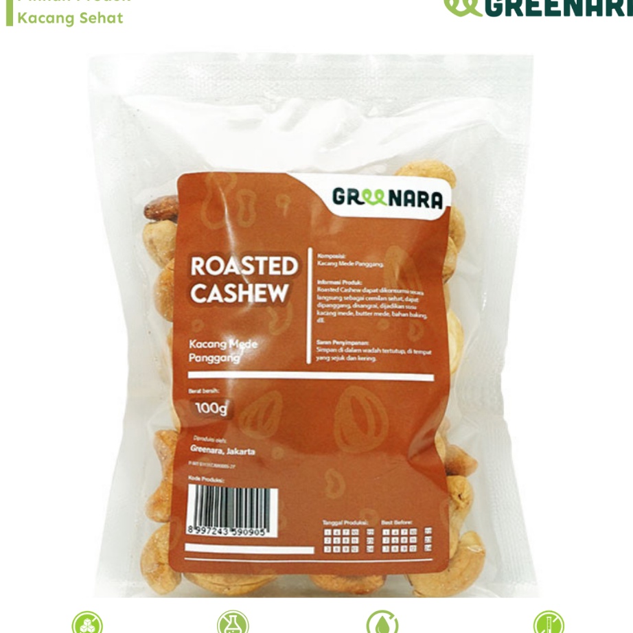 

FG2 Greenara Kacang Mede Panggang 1gr Roasted Cashew