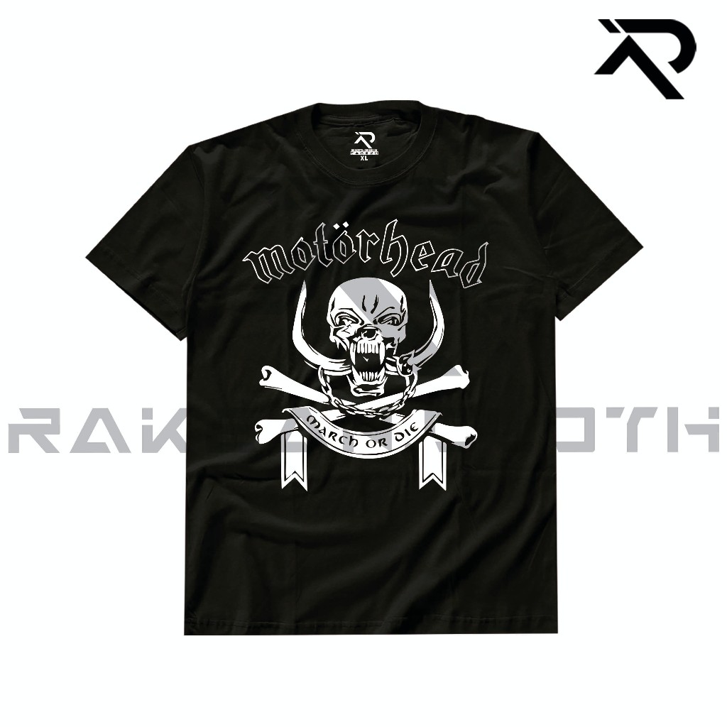 RKN Kaos Music Motorhead MUS-55 Unisex Combed 30s HITAM