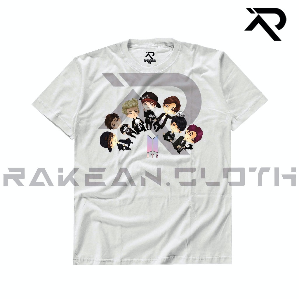 RKN Kaos Music BTS MUS-56 Unisex Combed 30s PUTIH