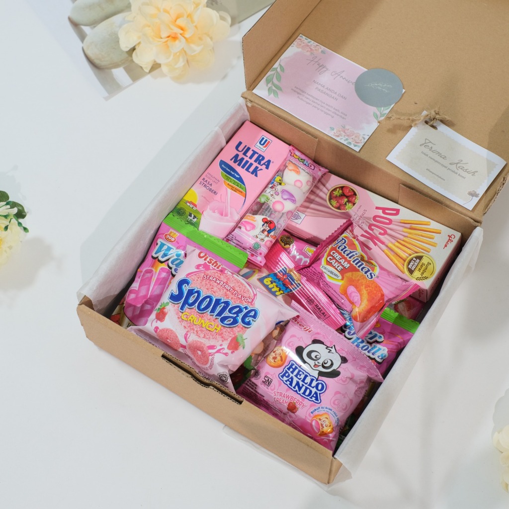 

HAMPERS SNACK PINK GRATIS CETAK FOTO DAN KARTU UCAPAN