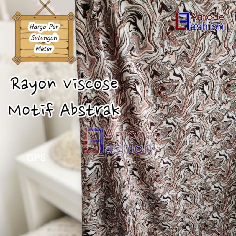 Rayon Viscose Motif Abstrak