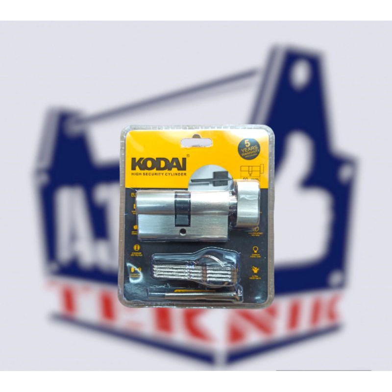 Silinder pentol kodai 60mm / cylinder kunci kuningan / knop kunci pintu kodai