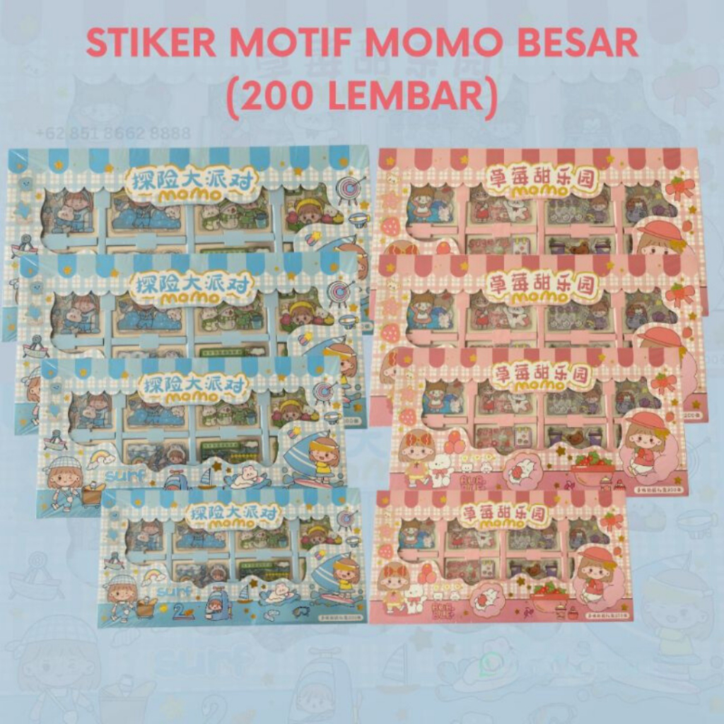 

Stiker Momo Jumbo Bahan Premium, Isi 200 Lembar - Stiker Momo 10pcs