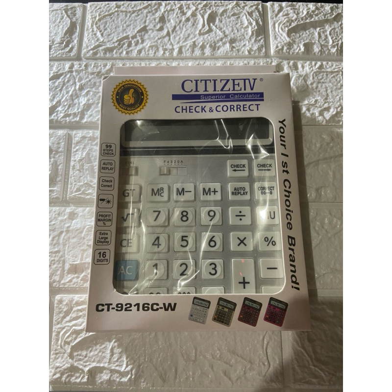 

KALKULATOR DAGANG BESAR CT 9216C-W / 16 DIGIT CHECK AND CORRECT