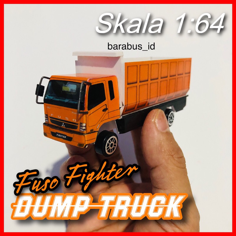Miniatur Truk Dump FUSO FIGHTER Kecil Skala 1:64