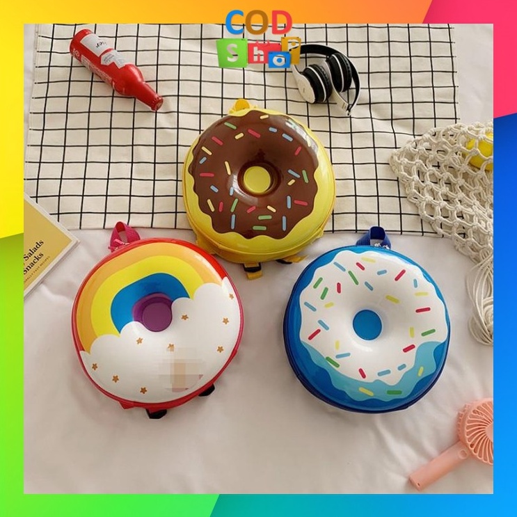 COD  T5152 Tas Anak Bentuk Donat  Backpack donuts  Tas Punggung Fashion Bentuk Donat  Tas Punggung A