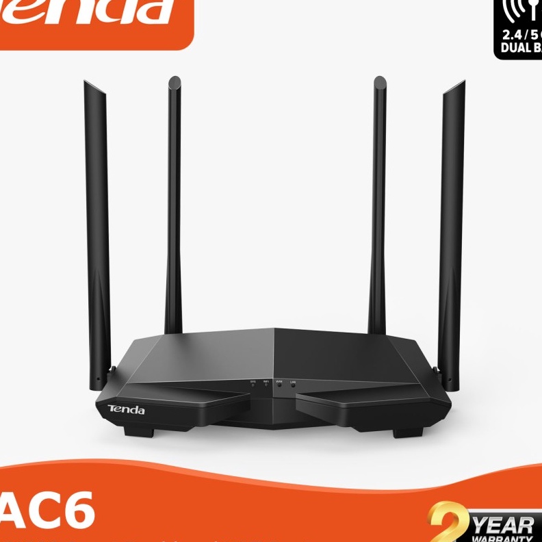 KF7 Tenda AC6 Router WiFi Dualband Canggih AC12