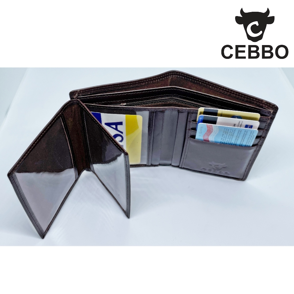 PREMIUM CEBBO Dompet Pria Bahan Kulit SAPI Leather Premium Dompet Kulit PREMIUM