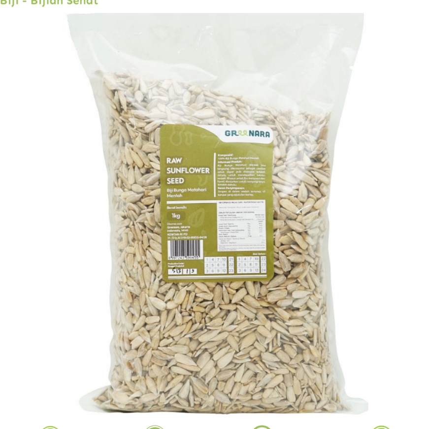 

Langka Greenara Kuaci Kupas Mentah 1kg Raw Sunflower seed