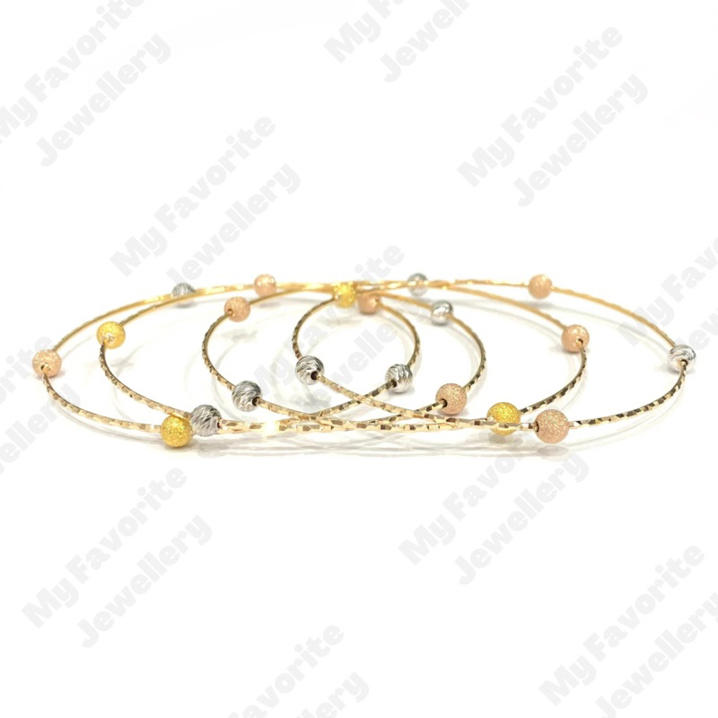 Gelang Keroncong Bola Ukuran Jumbo 6.5cm Emas Asli Kadar 700