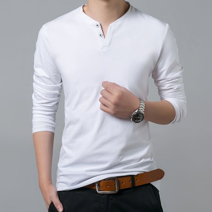 Kejutan Terkini  kaos v neck kancingkaos v neck kancing distrokaos v neck kancing lengan panjang