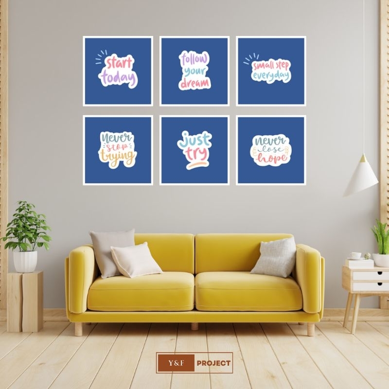 Pajangan Dinding Aesthetic Kata Motivasi | Wall Art Typography Kekinian