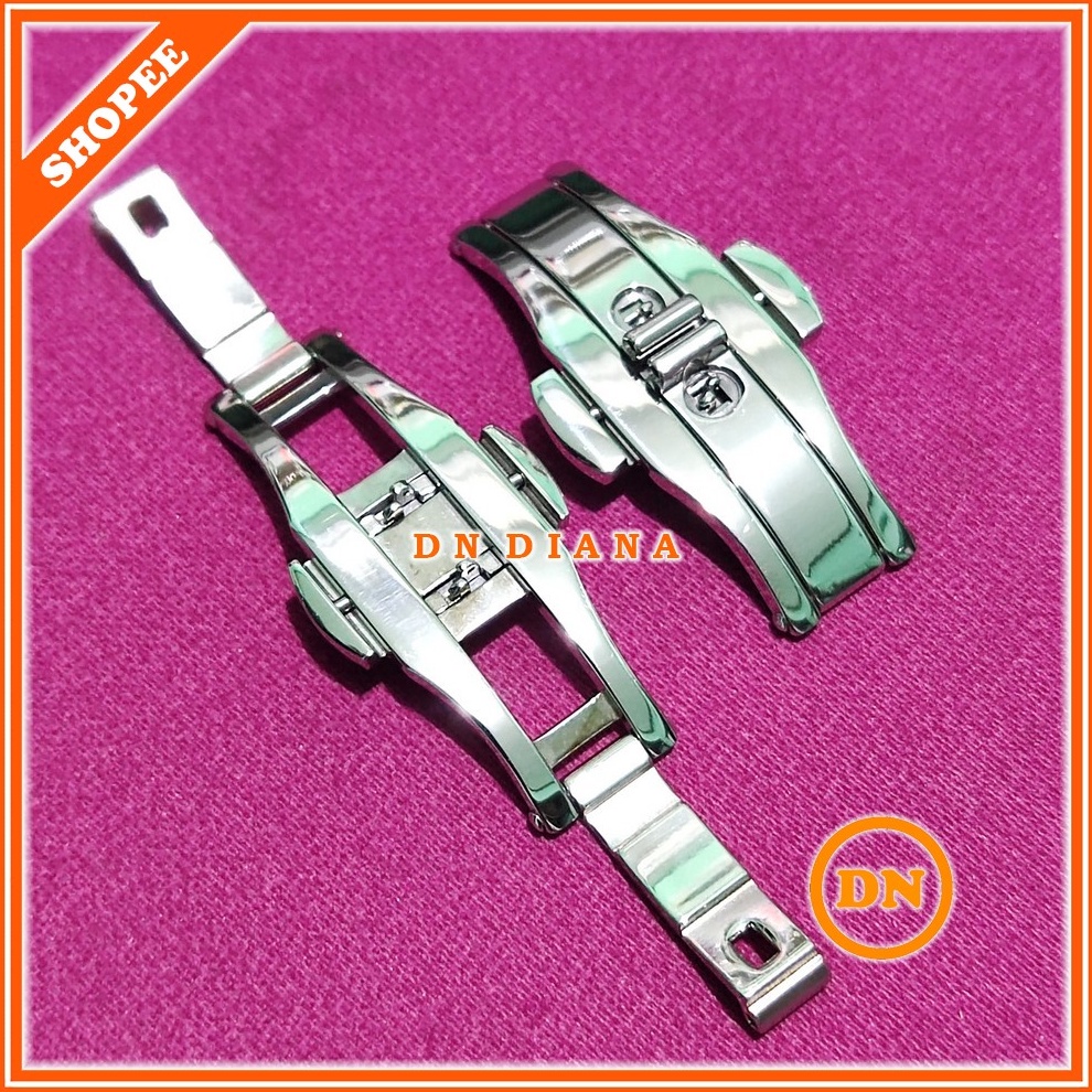 BUCKLE BUTTERFLY KUPU JAM TANGAN PUSH BUTTON JAM KERAMIK GC AC ART X7C9