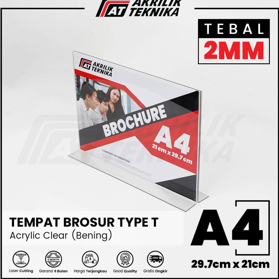 

Kode OYS628 Tempat Brosur Akrilik Tent Card Holder Qris Barcode Nomor Menu Meja Landscape T Ukuran A4 2mm