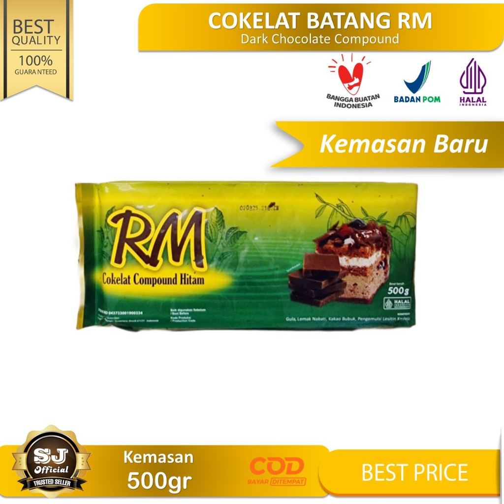 

Coklat Batang RM 500gr / Cokelat Blok RM / Dark Chocolate Compound