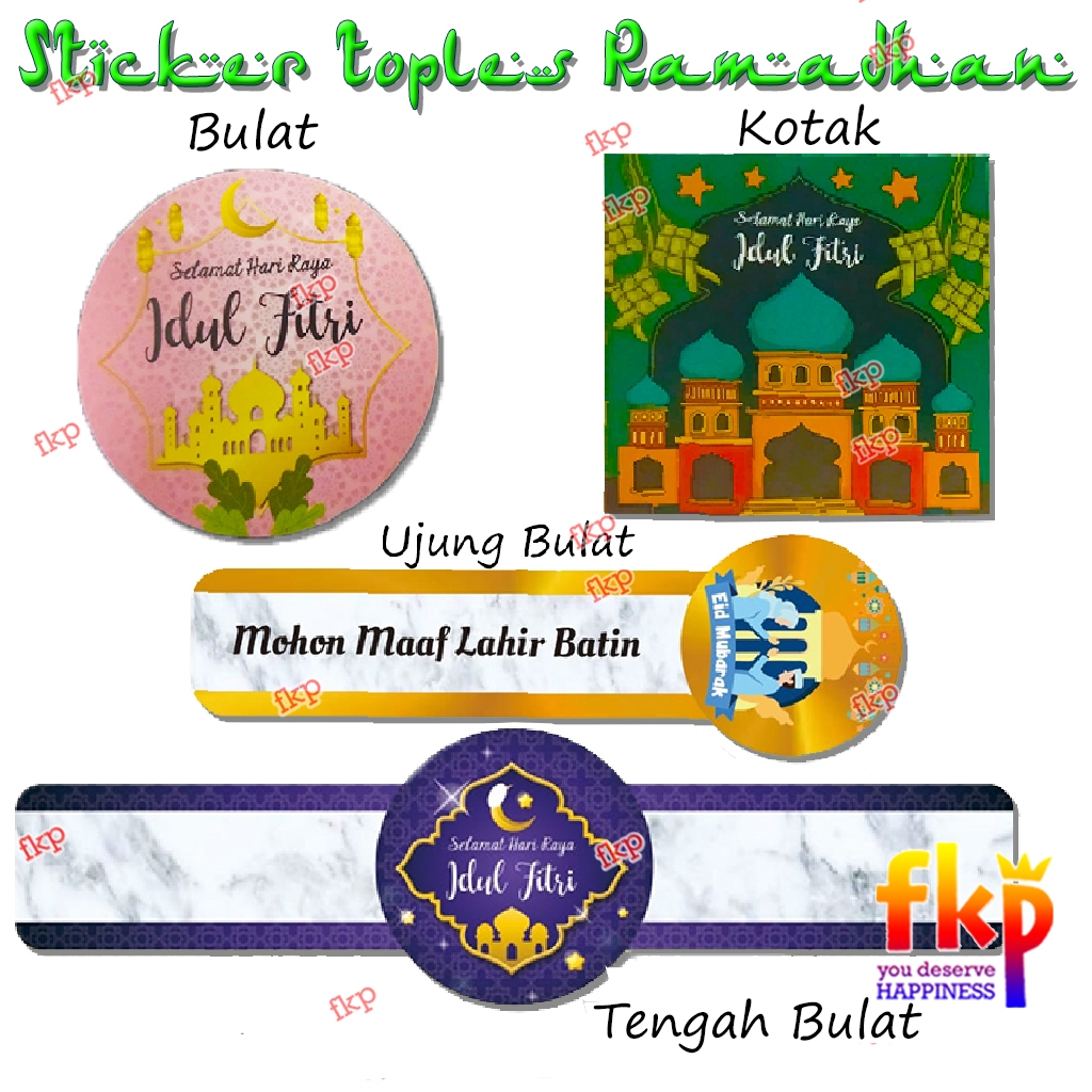 

FUN KIDS PARTY Sticker Ramadhan Kareem / Stiker Toples / Sticker Puasa / Sticker Lucu / Idul Fitri / Eid Mubarak