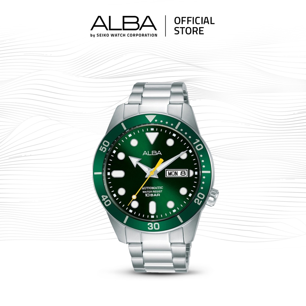 Jam Tangan Stainless Pria Silver Alba AL4165 Automatic AL4165X1 Original