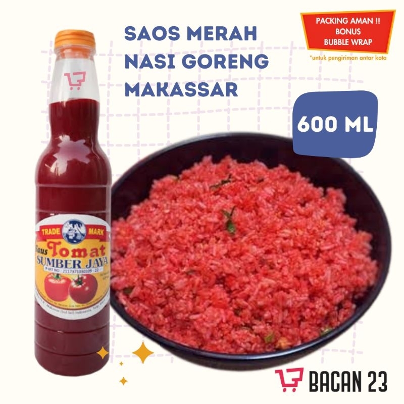 

Saos Nasi Goreng Merah Merk Saos Tomat Sumber Jaya (600ml)