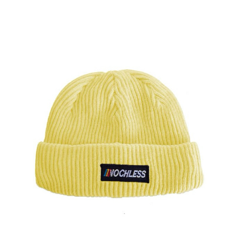 NOCHLESS-BEANIE HAT YELLOW| topi kupluk beanie hat topi pria wanita dewasa