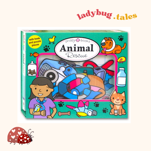 Let's Pretend Sets - Animal Rescue - With Board Book and Puzzle Pieces // Priddy Books