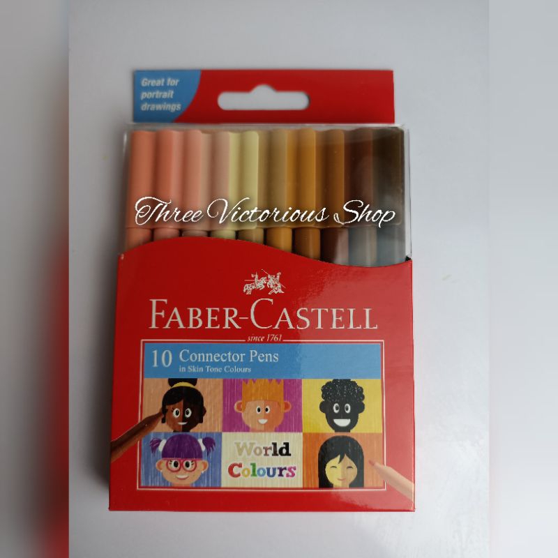 

Faber Castell Connector pen skin Tone set 10 - warna kulit