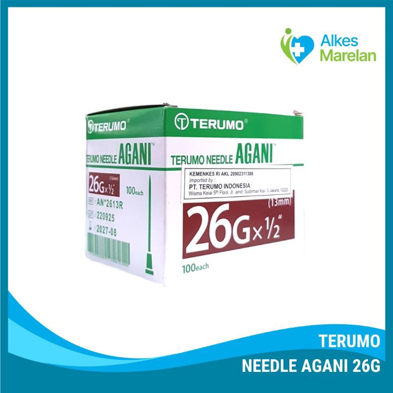 TERUMO - Needle Terumo 26 G Agani / Needle  26G / Jarum 26G