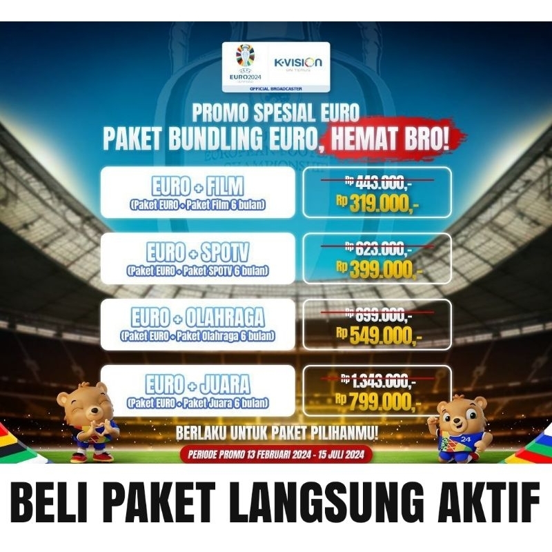 Paket Promo Kvision Gabungan Euro Super Hemat